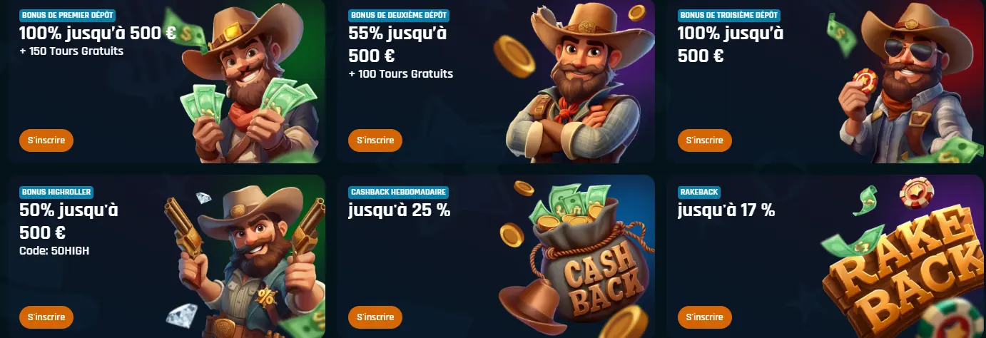 Bonus RingoSpin : trois dépôts, high roller, cashback, rakeback